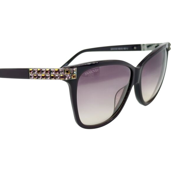 Swarovski SK0137 Womens Plastic Sunglass 81Z Shiny Violet  59-12 Crystals - Picture 5 of 5
